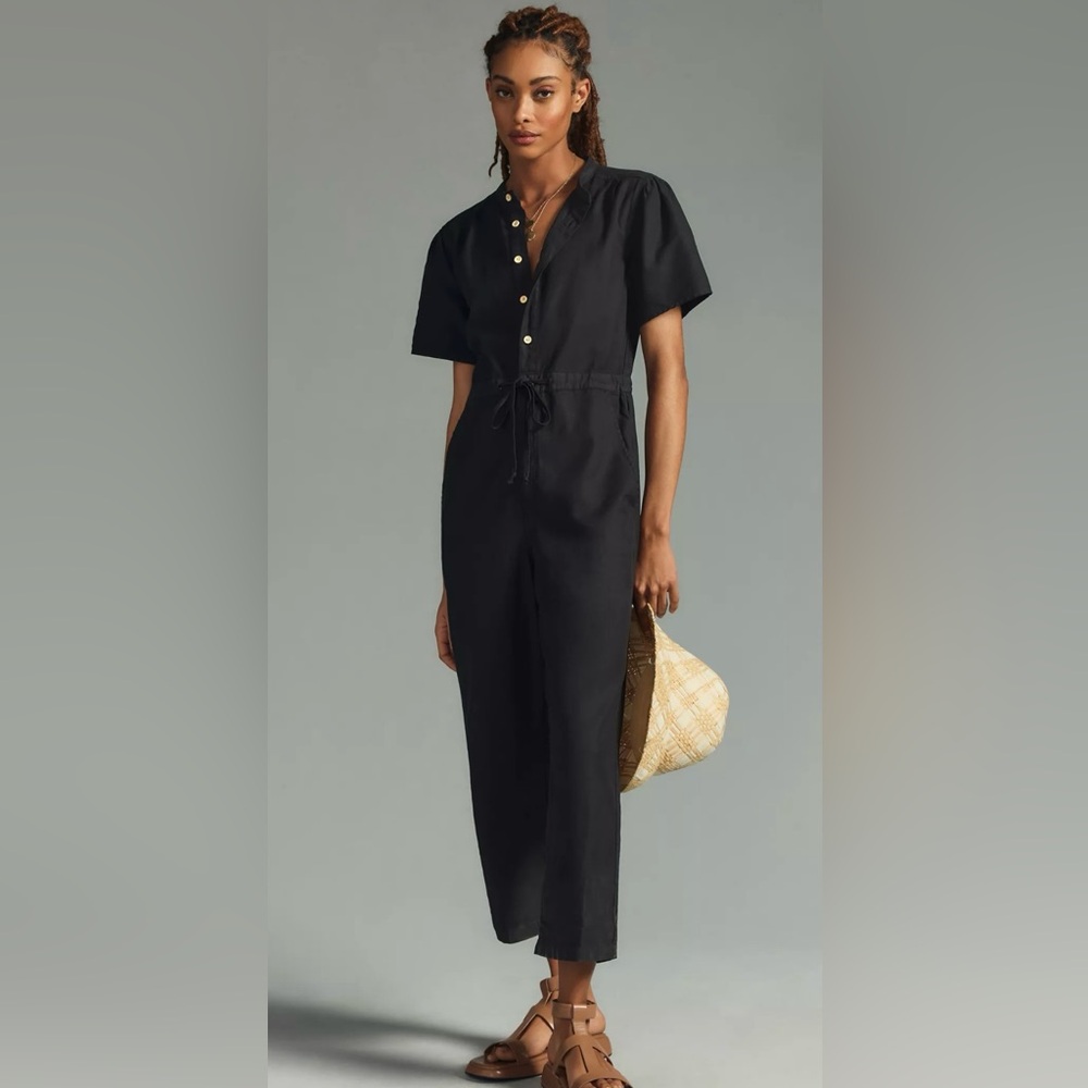 Anthropologie Unpublished Jumpsuit Coverall Black Size Medium